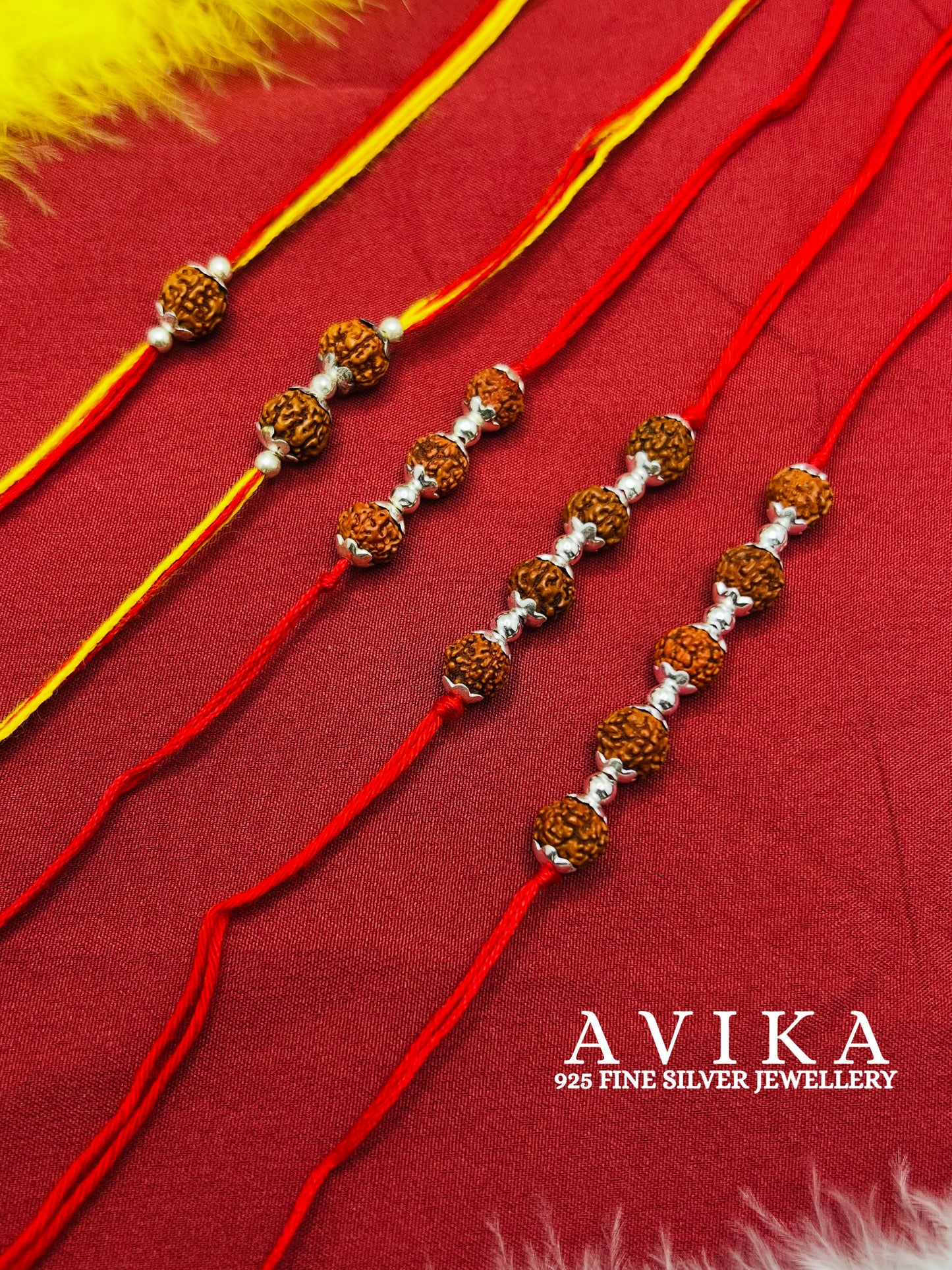 Silver Rudraksh Rakhi