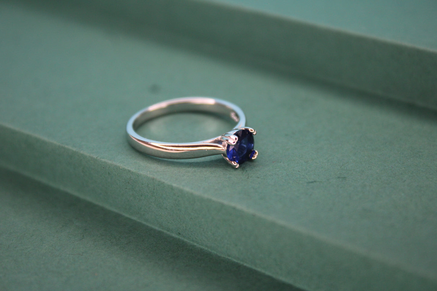 Silver Blue Stone Ring - Avika jewels