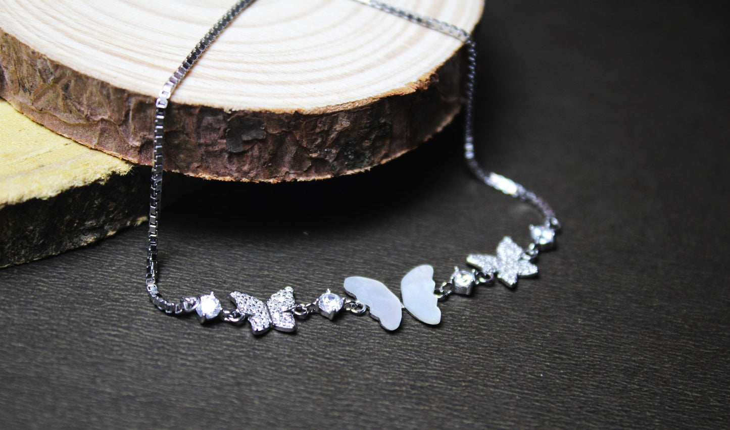 Silver Butterfly Bracelet - Avika jewels
