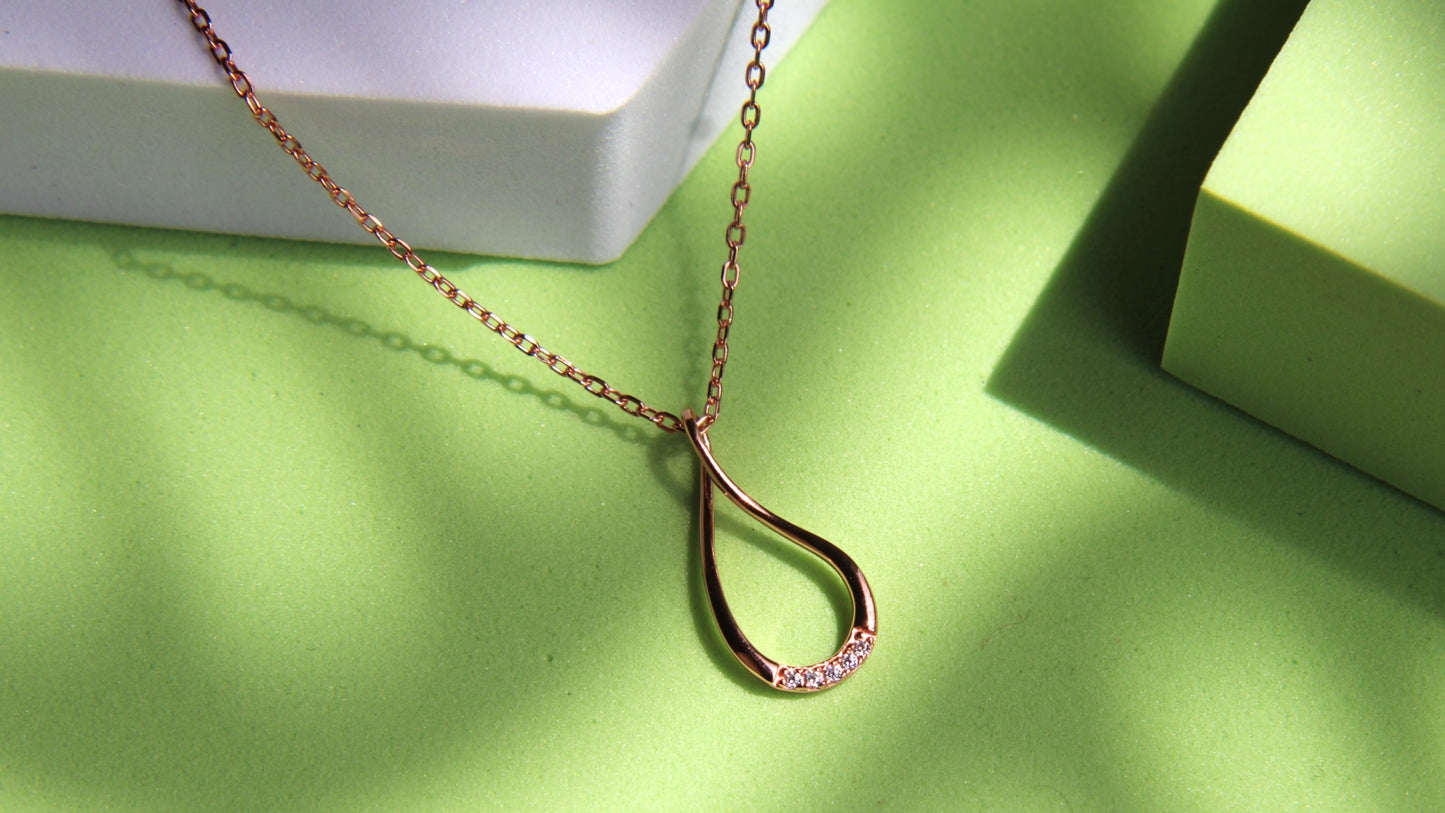 Silver Luna Loop Pendant Chain - Avika jewels