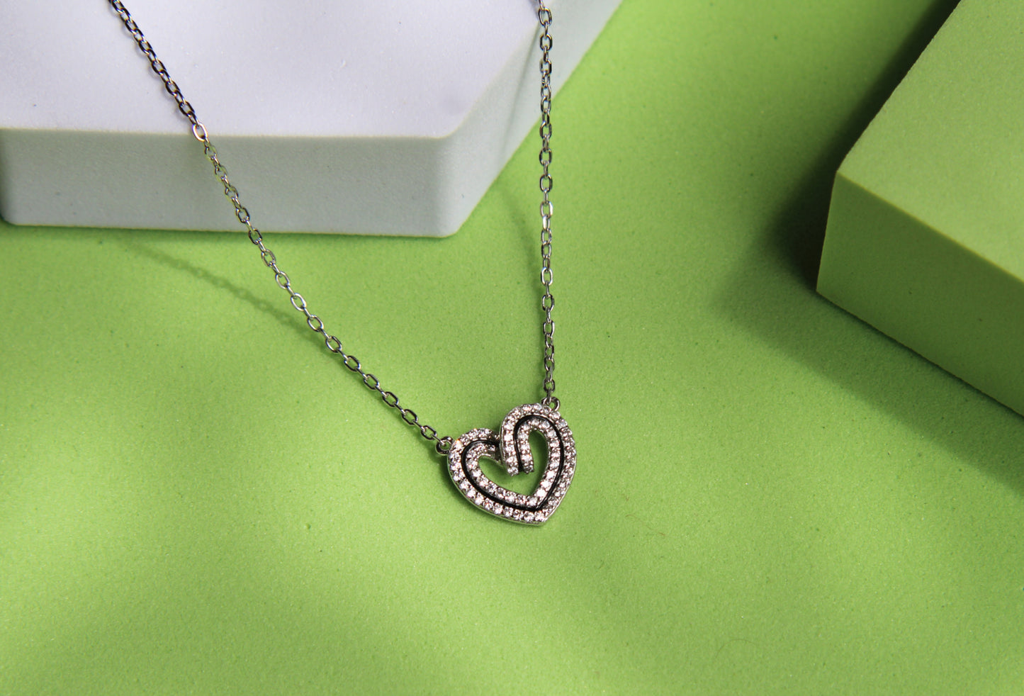 Silver Heart Pendant Chain