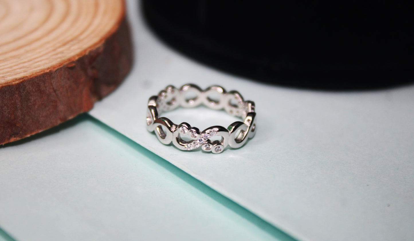 Silver Infinity Ring - Avika jewels