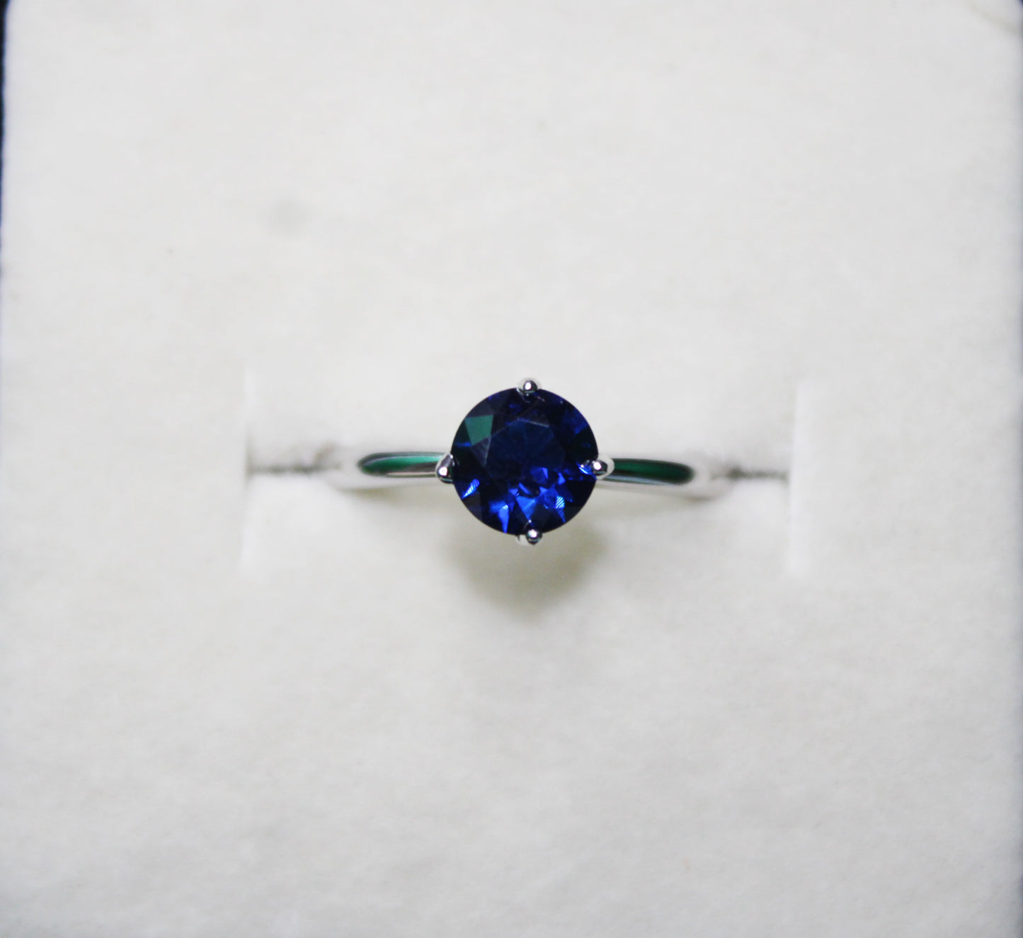 Silver Blue Stone Ring - Avika jewels