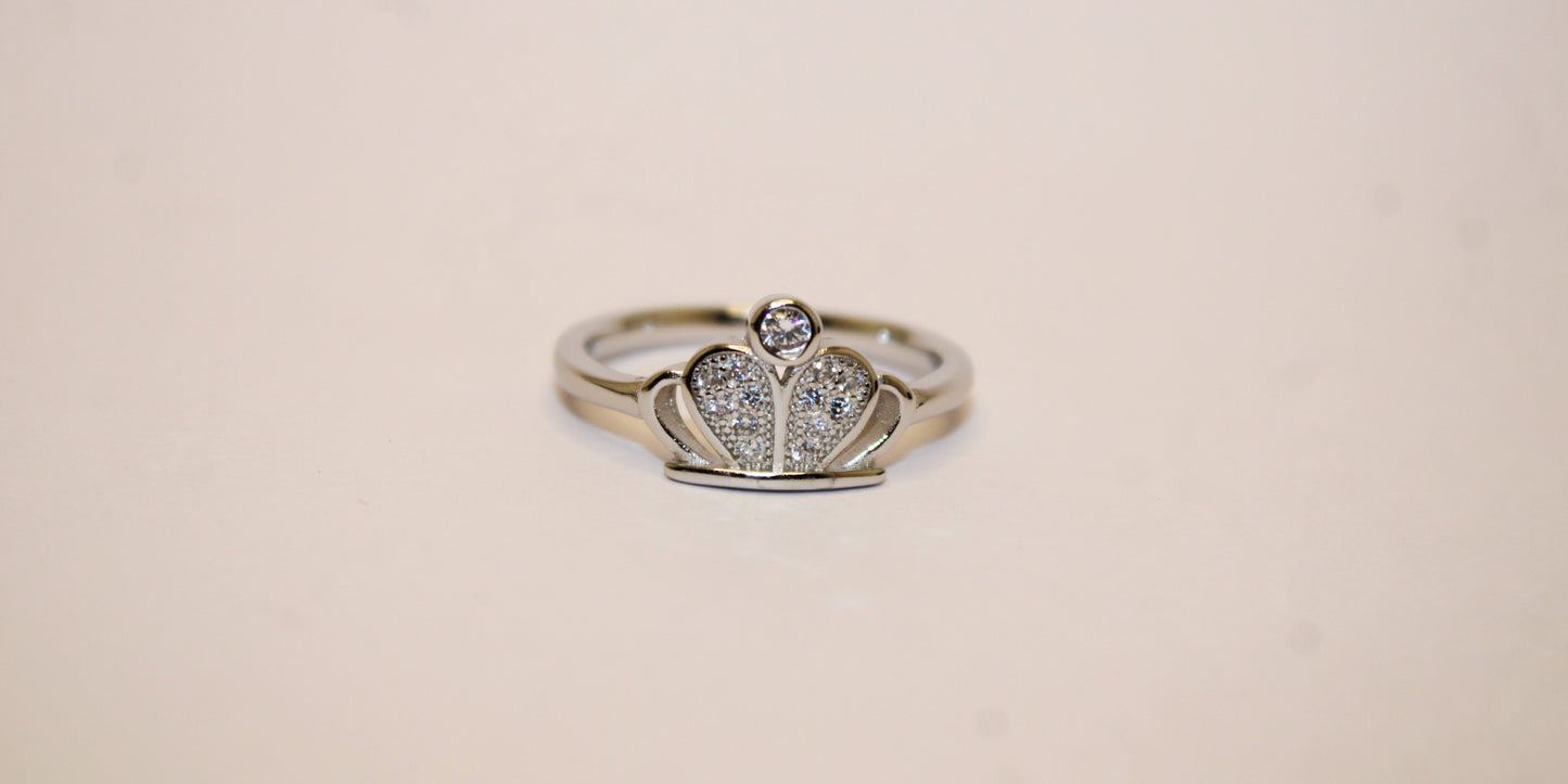 Silver Crown Ring - Avika jewels