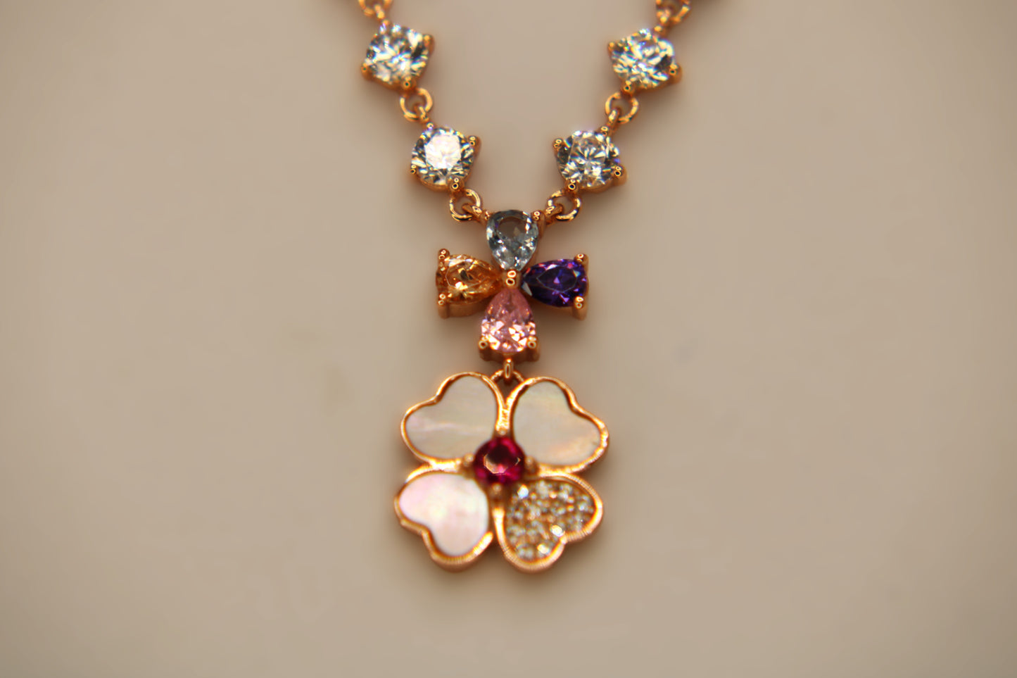 Silver Flower Pendant Tops Set - Avika jewels