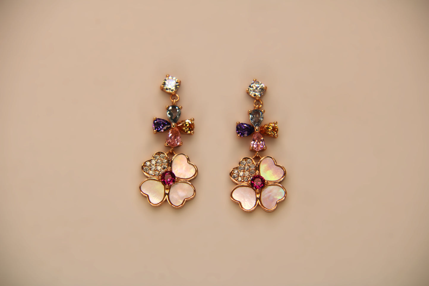 Silver Flower Pendant Tops Set - Avika jewels