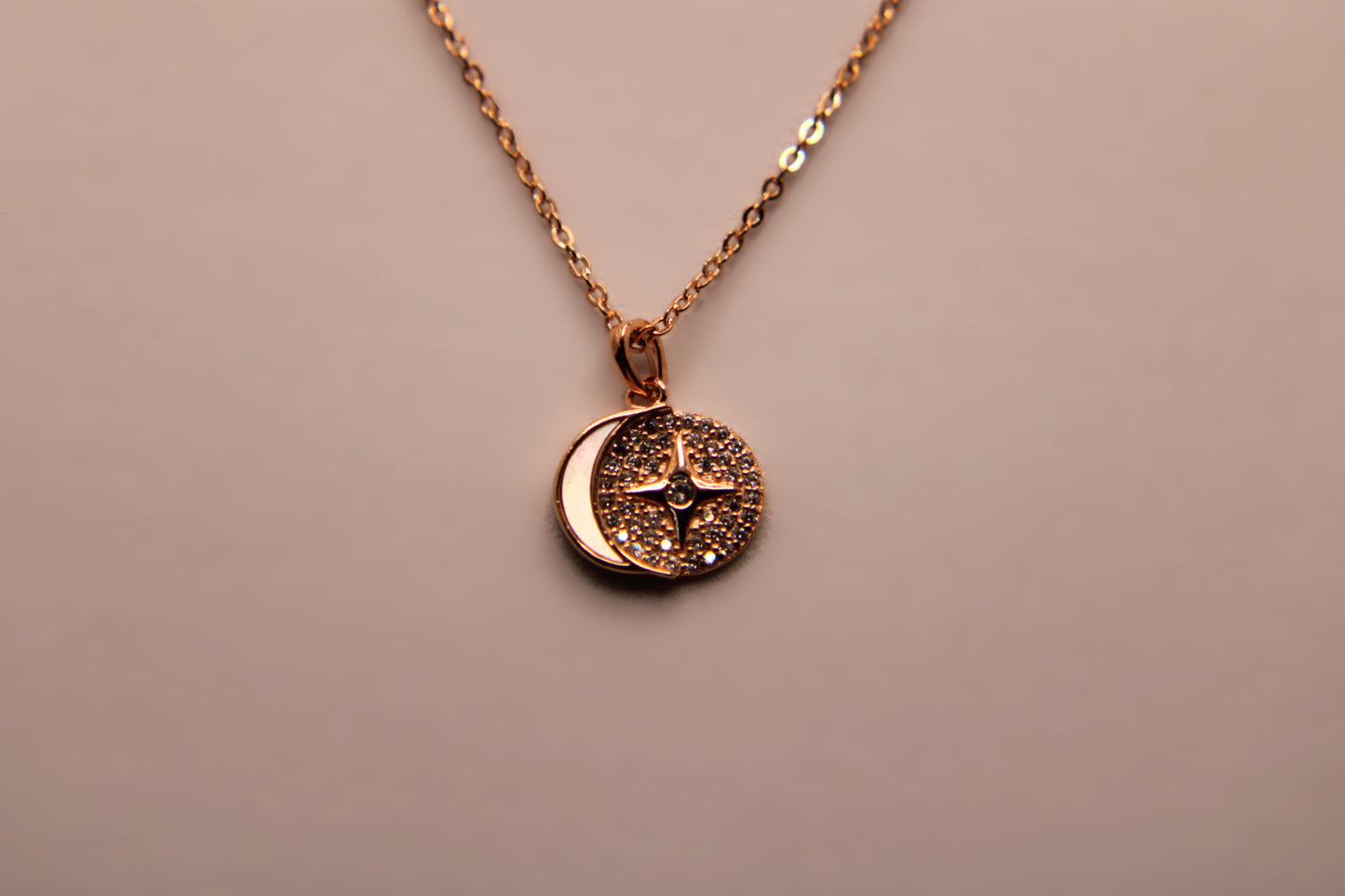 Silver Moon Pendant Chain - Avika jewels