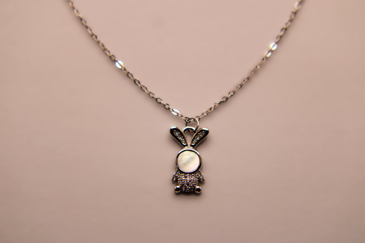 Silver Teddy Pendant Chain
