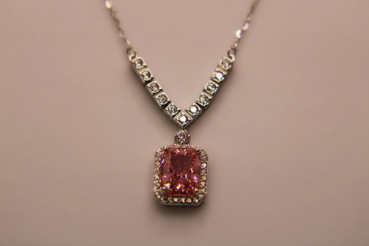 Silver Gem Pendent Chain