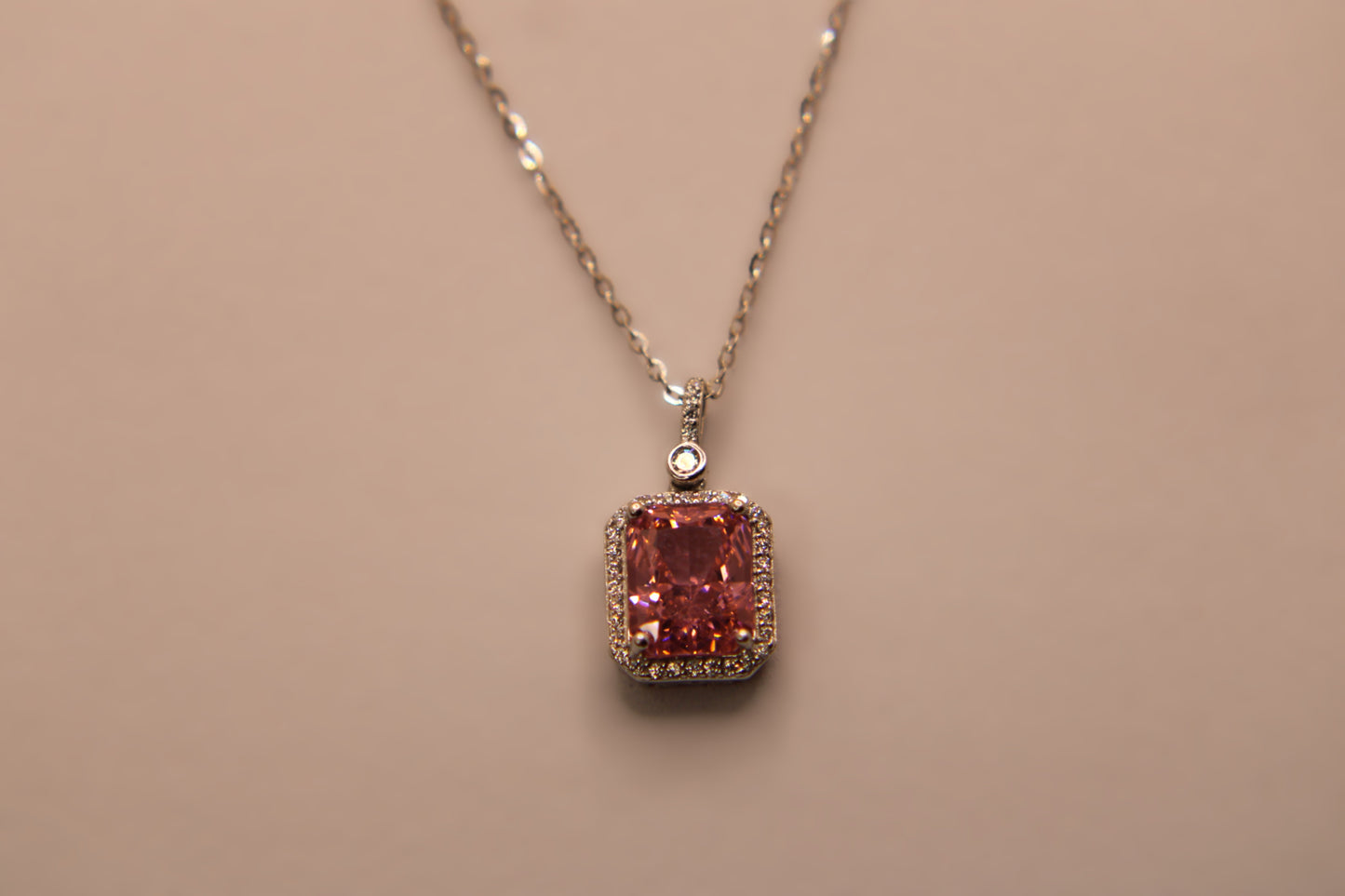 Silver Gem Pendant Chain