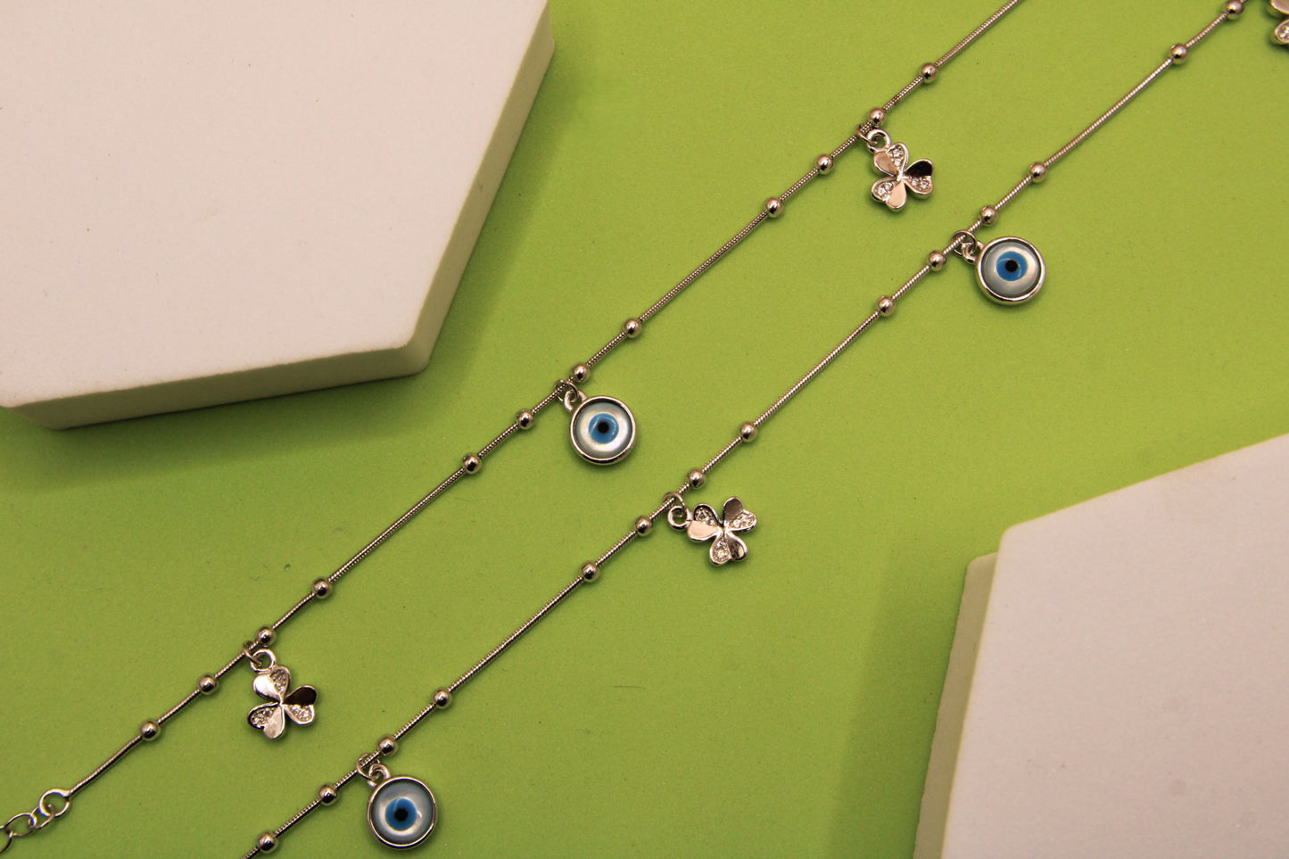 Silver Evil Eye Payal