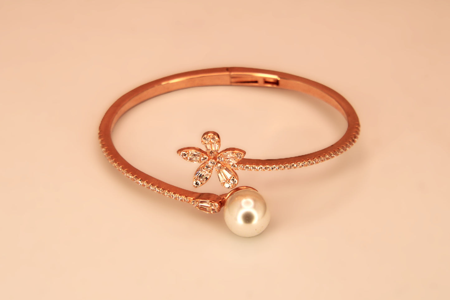 Silver Pearls Kada - Avika jewels