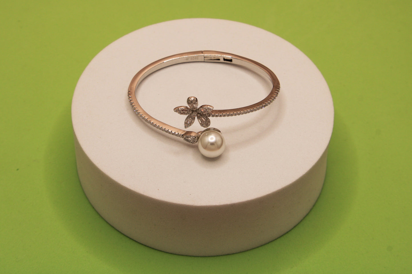 Silver Pearls Kada - Avika jewels