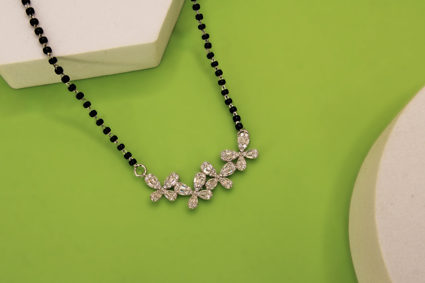 Silver Flower Mangalsutr