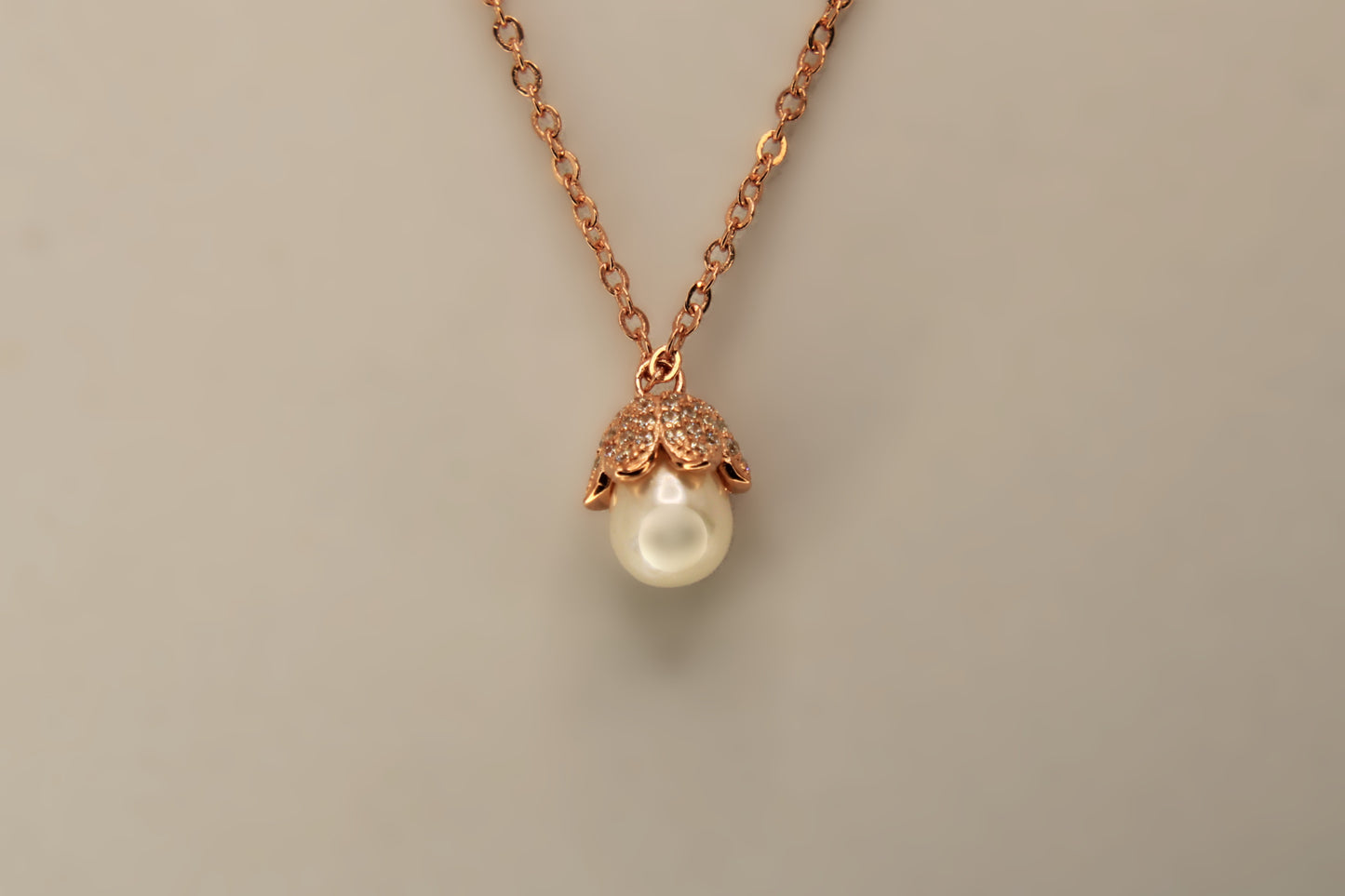 Silver Pearl Pendant Chain