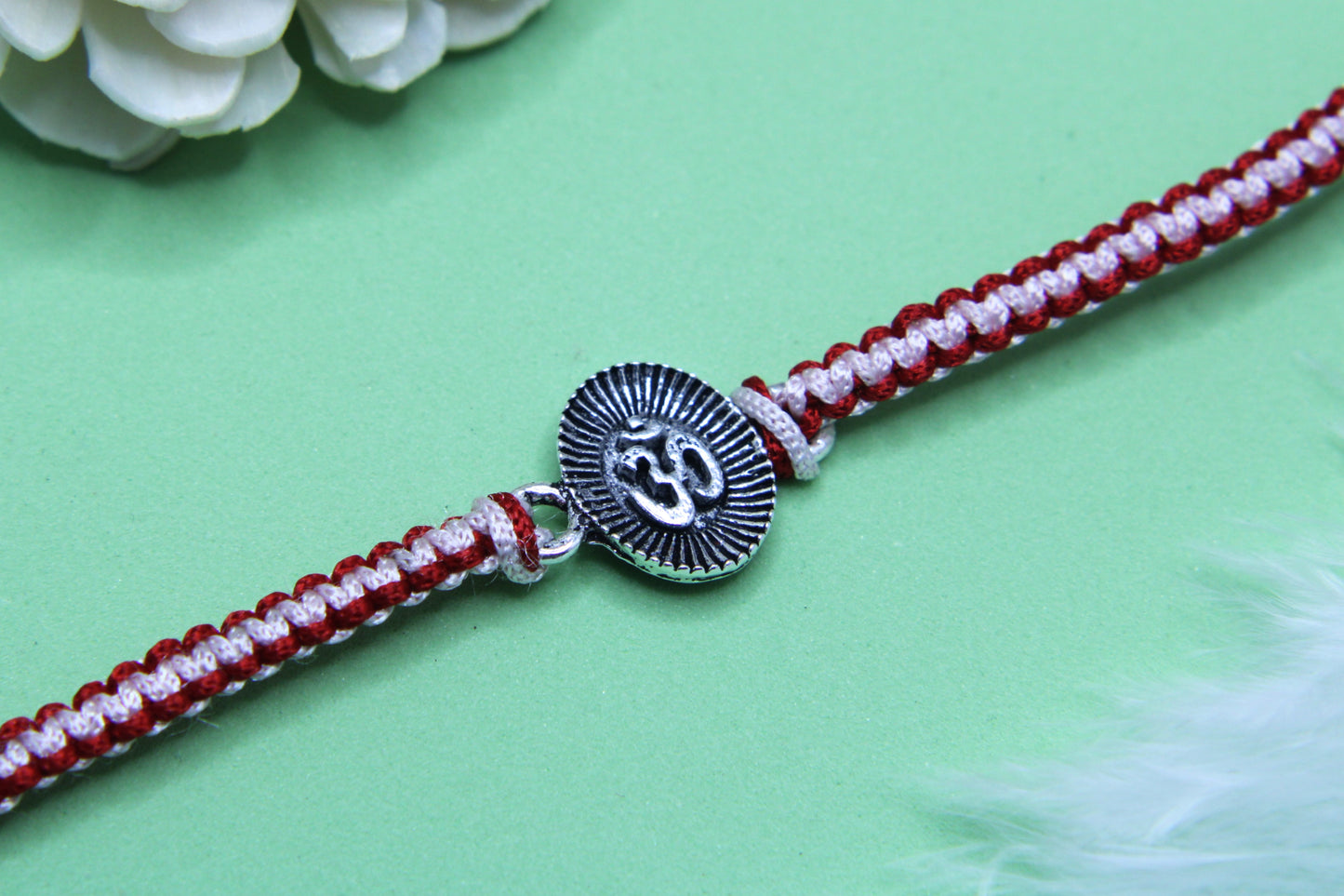 Silver OM Rakhi
