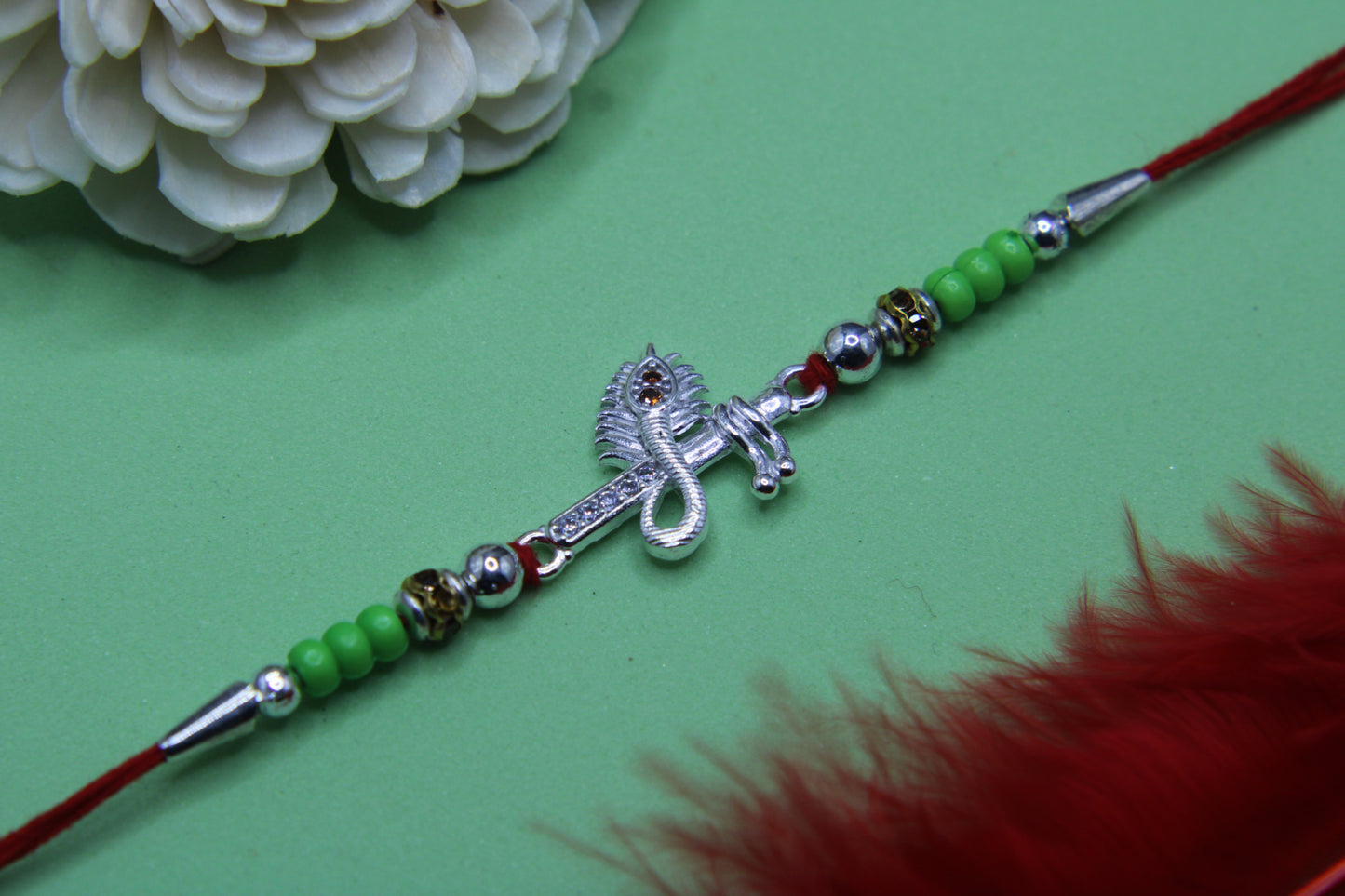 Silver flute Rakhi