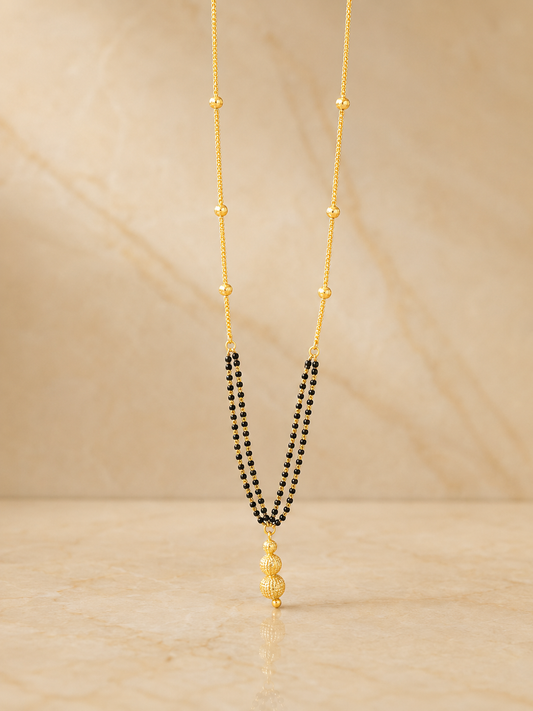 Gold plated silver 925 mangalsutr - Avika jewels