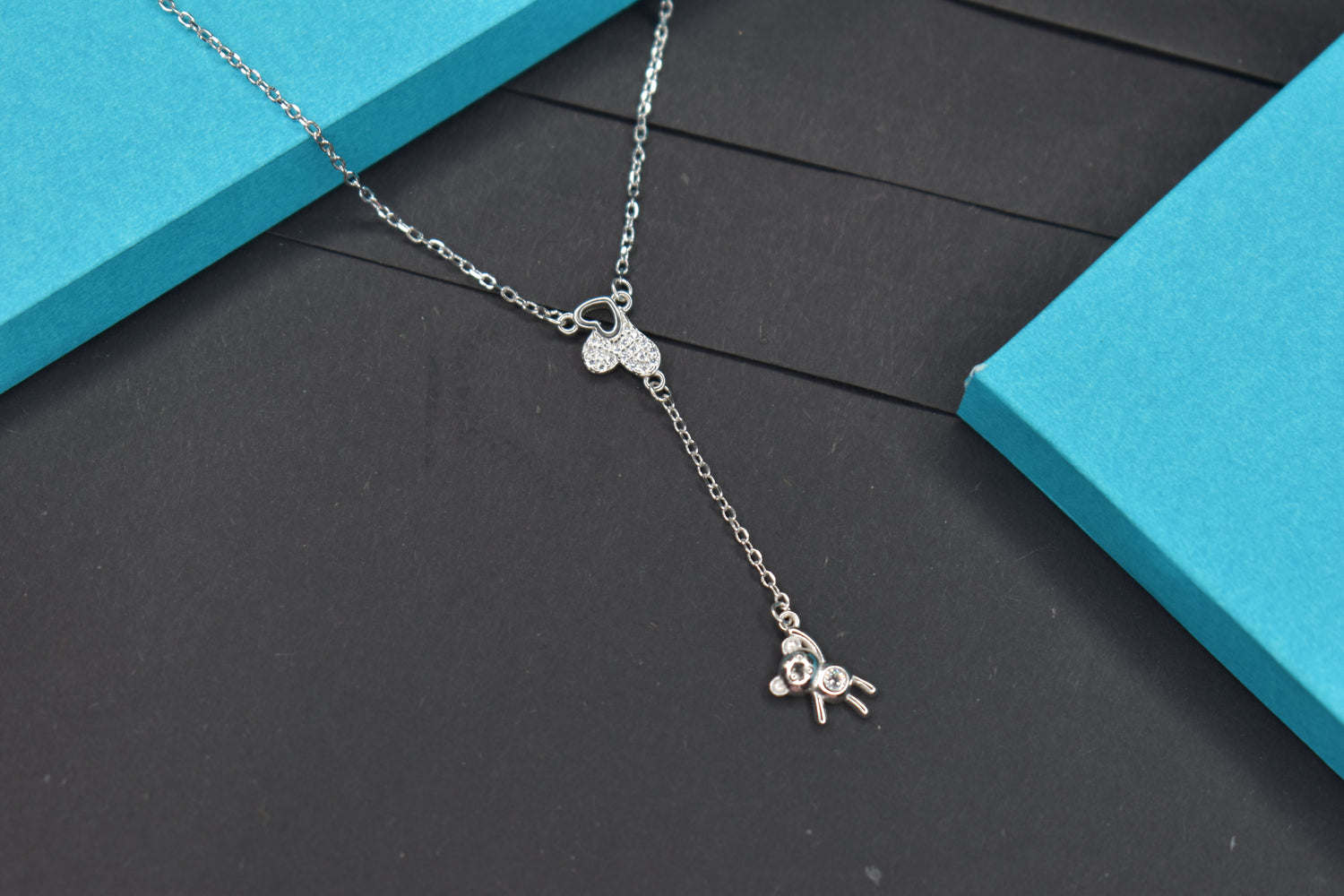 Silver Hanging Bear Pendent - Avika jewels