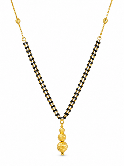Gold plated silver 925 mangalsutr - Avika jewels