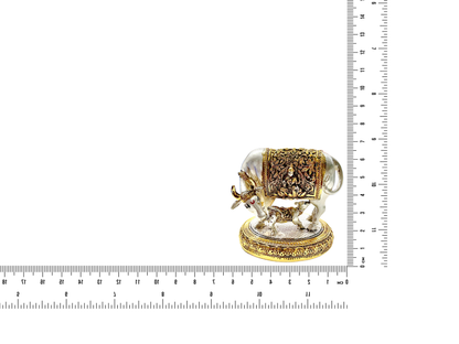 Kamdhenu Cow and Calf Polyresin Idol