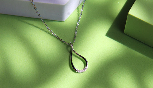 Silver Luna Loop Pendant Chain - Avika jewels