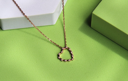 Silver Heart Pendant Chain - Avika jewels