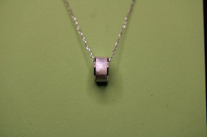 Silver Luna Ring Pendant Chain