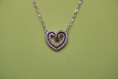 Silver Heart Pendant Chain
