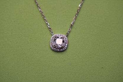 Silver Diamond Pendant Chain - Avika jewels