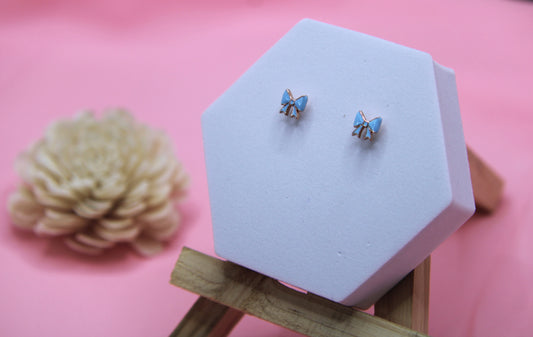 Silver Bow Earrings - Avika jewels