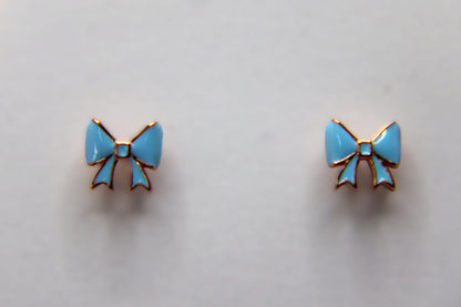 Silver Bow Earrings
