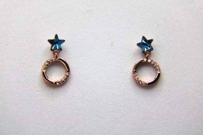 Silver Star Earings