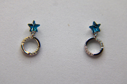 Silver Star Earings