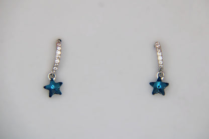 Silver Star Hanging Tops - Avika jewels