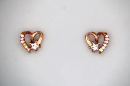 Silver Twisted Heart Tops