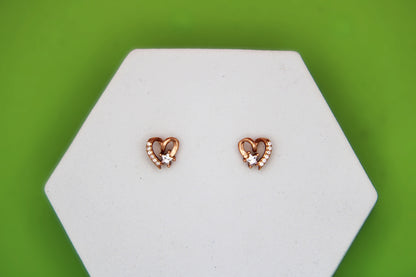 Silver Twisted Heart Tops