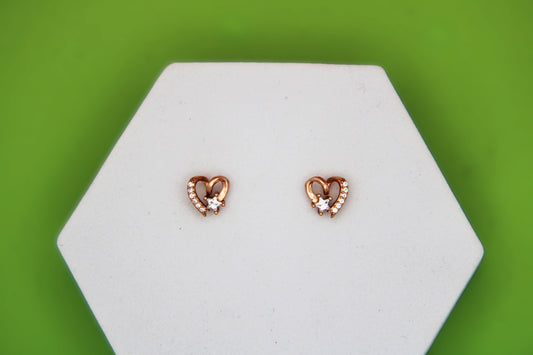 Silver Twisted Heart Tops - Avika jewels