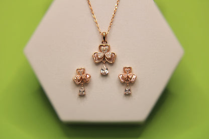 Silver Flower Pendant Tops Set - Avika jewels