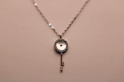 Silver Key Pendant Chain