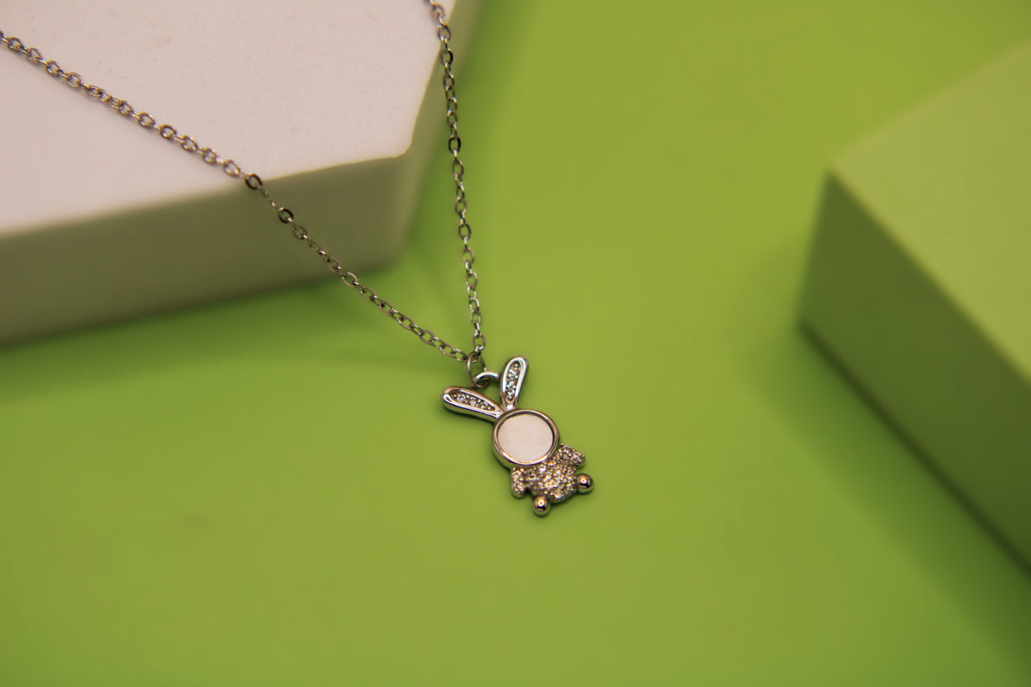 Silver Teddy Pendant Chain