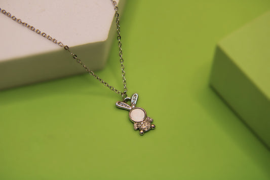 Silver Teddy Pendant Chain