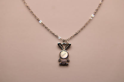 Silver Teddy Pendant Chain