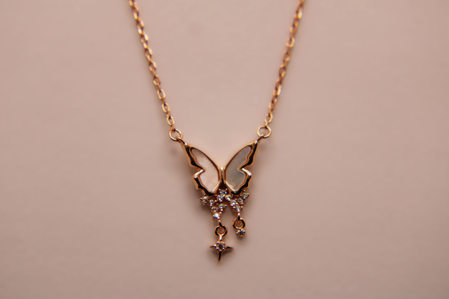 Silver Butterfly Pendant Chain