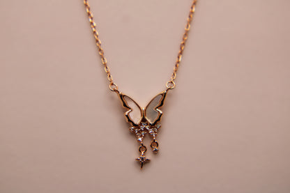 Silver Butterfly Pendant Chain