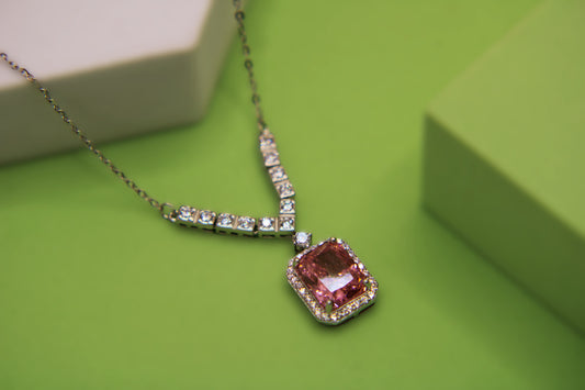 Silver Gem Pendent Chain