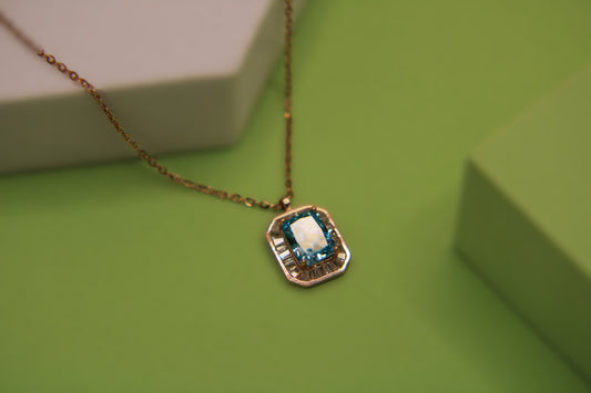 Silver Gem Pendant Chain