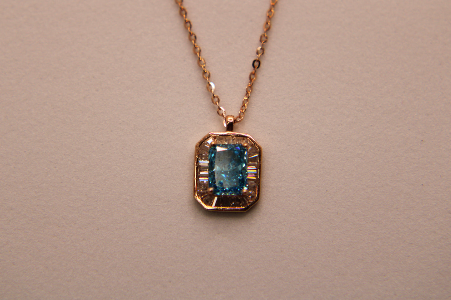 Silver Gem Pendant Chain