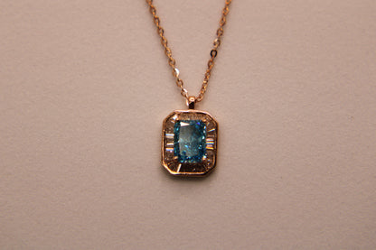 Silver Gem Pendant Chain