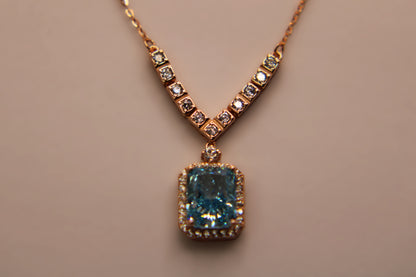 Silver Gem Pendent Chain